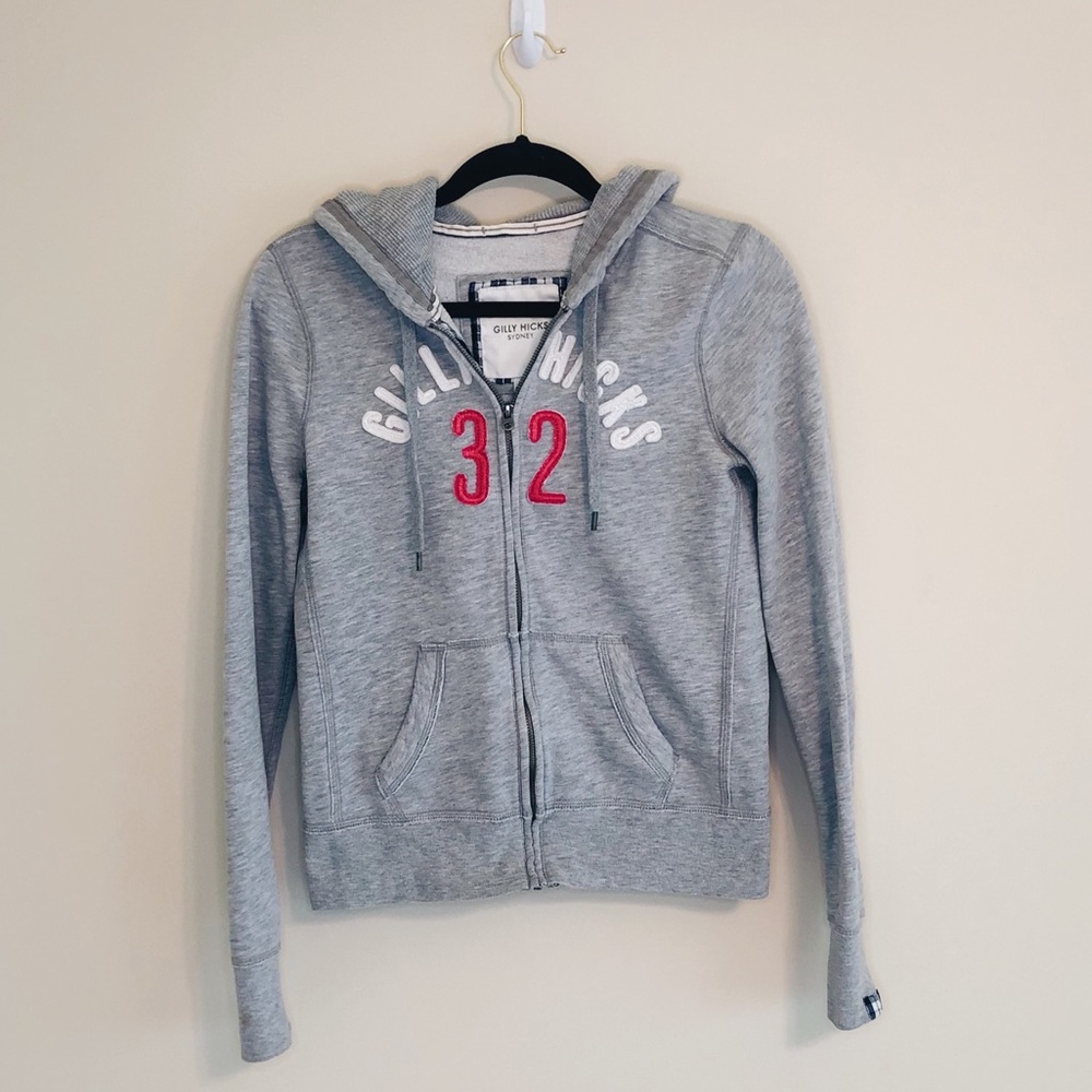 Gilly Hicks gray zip up hoodie